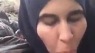 Milf Muslim hijab girl sucks and bites
